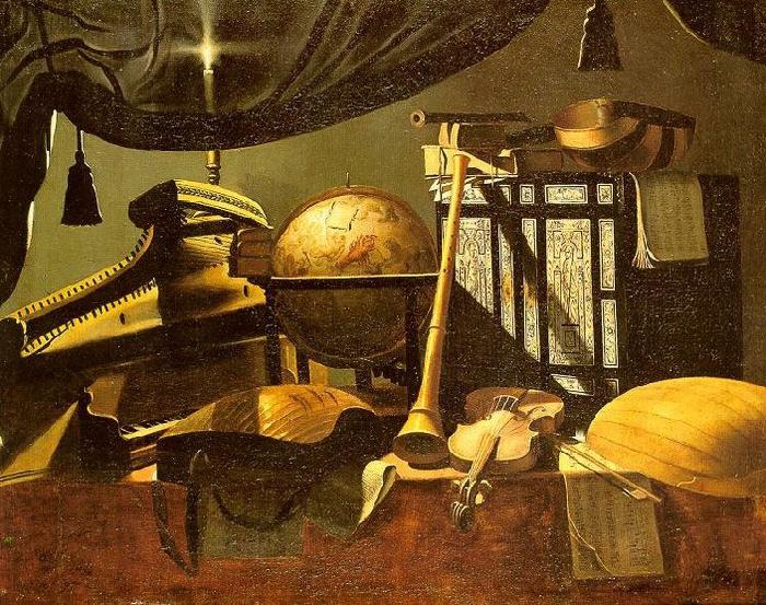 Evaristo Baschenis Still Life with Musical Instruments